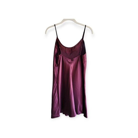 Y2K Vintage Satin Slip Dress Burgundy S deadstock 1990s Y2K Jones New York NWT - Picture 3 of 8